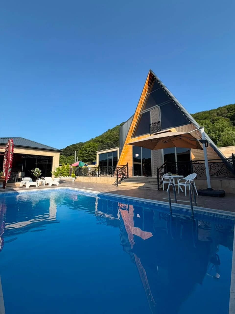 My Home Quba – A-Frame Villa with Heated Pool